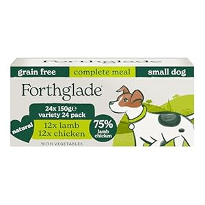 Forthglade Wet Dog Food For Small Dogs (24 x 150g Trays) – Grain Free Variety Pack with Chicken & Lamb with Veg, Stomach Sensitive Dog Food with Natural Ingredients, Complete Hypoallergenic Dog Food