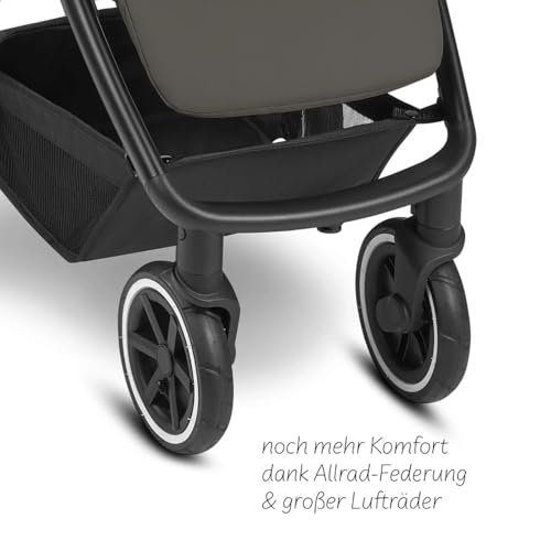 ABC Design Avus Air – Handlicher und komfortabler Buggy für den lebendigen Alltag. Mit großen Lufträdern, flacher Liegeposition und kompaktem Faltmaß – ab Geburt bis 22 kg (weiß)