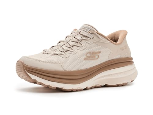 Skechers MAX Cushioning Zirrus   Tenis para Mujer, Tela sintética marrón, 40 EU