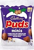 Cadbury Dairy Milk Christmas Mini Puds, Mini Chocolate Puds with Truffle Centre, Hazelnut Pieces and Rice Crisps, Christmas Treat for Snacking, 73g (Pack of 1)