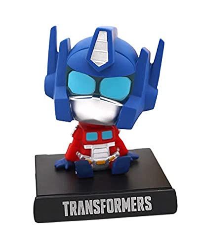 Image of AUGEN Super Hero Optimus Prime Trans-Former Action Figure Limited Edition Bobblehead with Mobile Holder for Car Dashboard, Office Desk & Study Table (Pack of 1)