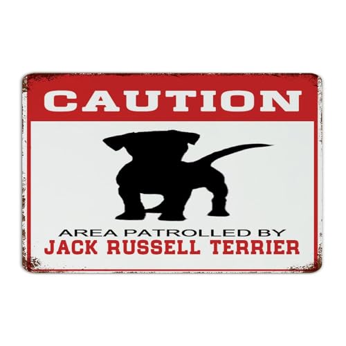Plaque Jack Russell en métal de 30x45 cm pour la décoration murale d'une maison