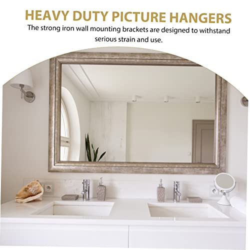 Image of Generic 10sets French Cleat Picture Hanging Hardware Interlocking Brackets for Frames and Mirrors Easy to Install Compact Design for Artwork of Wall Mounting Accessories