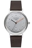 Armband: Leder Bauhaus Herrenuhr Silbergrau 2140-1