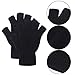 Cooraby 2 Pairs Unisex Warm Half Finger Gloves Winter Fingerless Gloves (L for Adults, M for Teens, S for Kids)