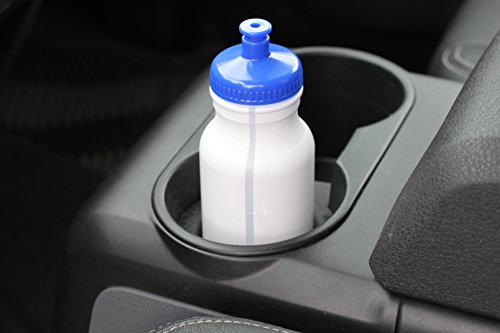 Pinnacle Mercantile Sports Squeeze Plastic Water Bottles Push/Pull Cap 20 Ounce Bpa-Free Set 8 Blue Cap #TOP5