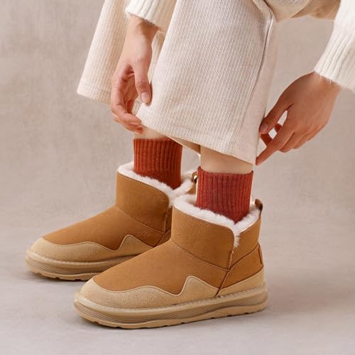 Image of KANAV Thick Winter Thermal Wool Socks (5 Pairs) - Comfy, Slouch Crew, Cozy, Warm Athletic Socks for Women