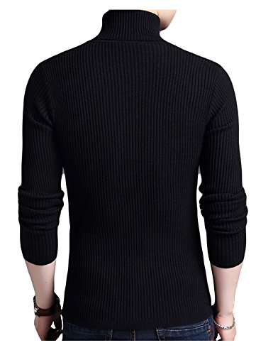 Jueshanzj Mens Pullover Slim Fit Knitwear Warm Turtleneck Sweaters