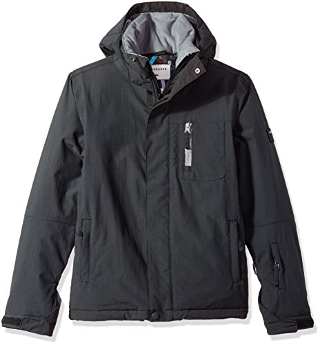 Quiksilver Boys' Big Mission Plain Youth Snow Jacket, Black, 8/S