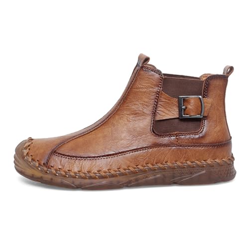 Men's Fashion Leather Chelsea Boots for Daily Commute, Casual Outings & Weekend Wandering, Walking Driving Soft Shoes2
