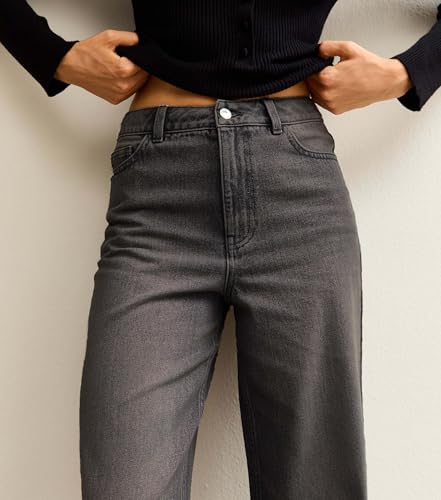 Image of KOTTY Women's High Waist Straight Fit Denim Jeans | Stretchable| Wide Leg & Regular Fit Stylish Wear