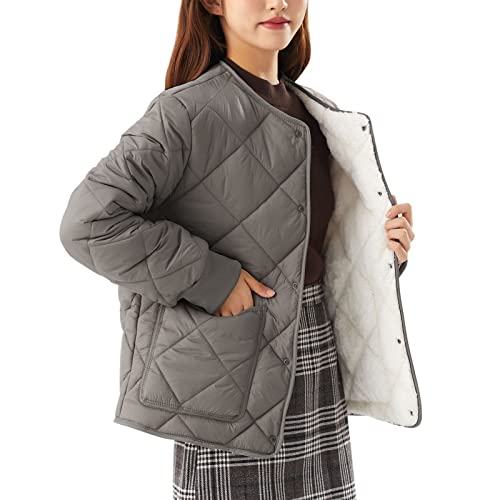 Pardessus automne et hiver pour femmes en coton velours ample taille L