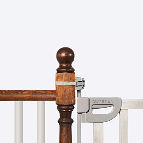 Summer Infant Banister and Stair Wood Safety Gate with Extra Wide Door Design and Comfort Grip handle for Easy One Handed Release, Multicolor - Thumbnail 5