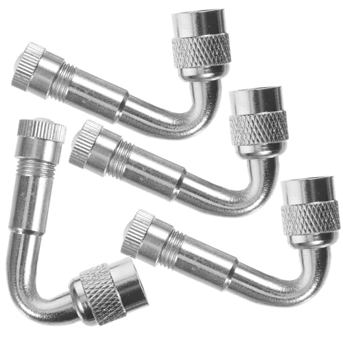 SHINEOFI Prolongateur de Valve de Pneu en Laiton 45 Degrés Lot de 4, Adaptateur Extension pour Moto, Camion et Voiture, Usage Toutes Saisons, Accessoires Pneus et Jantes Auto