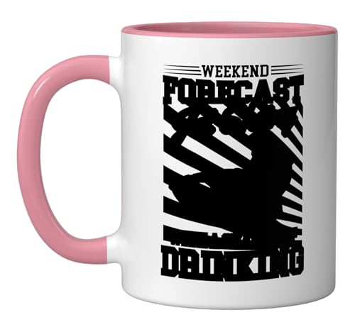 Weekend Forecast Mug - Jet Ski & Drinking Pink/White