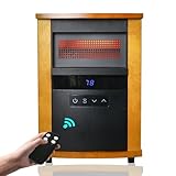 Space Heater 1500W Infrared Heaters for indoor use Realsmart Electric Room Heater High-efficiency heating Indoor Heaters with Remote Control Timer Overheat&Tip Over Protection for Bedroom Office