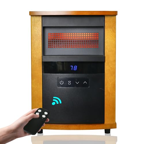 Image of Space Heater 1500W Infrared Heaters for indoor use Realsmart Electric Room Heater High-efficiency heating Indoor Heaters with Remote Control Timer Overheat&Tip Over Protection for Bedroom Office