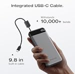 EF ECOFLOW Rapide 20000mAh Banque d'électricité, 45W Max Chargement rapide, Chargeur de téléphone portable USB C Banque de batteries d'affichage numérique USB-C&A pour iPhone 17/16/15 Series et USB-C Dispositifs