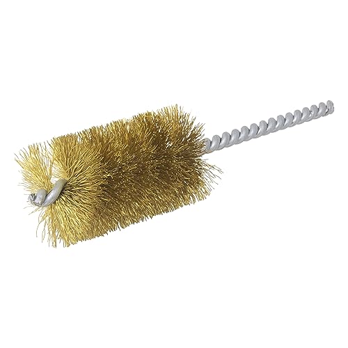 Image of Brush Research 83 Series Tube Brush-Cut For Power, 1.500 inch Brush Diameter, Brass .010 inch Wire Fill, 2.5 inch Brush Length, 6 inch Overall Length, Made in USA (Pack of 6)
