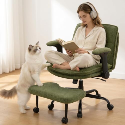 Image of IWMH Cross Legged Office Chair with Flip-up Armrests for ADHD, Extra Wide