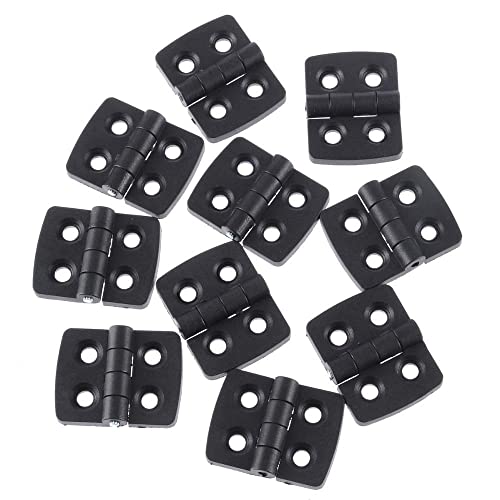 Charnière plastique noir pliante à résistance renforcée en lot de 10