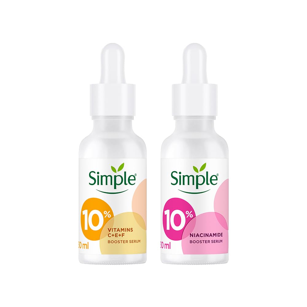Booster Serum 10% Niacinamide Provides Even Skin Tone 30 ml & With 10% Vitamin C+E+F for Youthful Glowing Skin, Light Weight, 30 ml