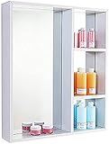 WIQUYBML Gabinete de baño con Espejo Rectangular Moderno, Almacenamiento de Pared de Aluminio con Panel Trasero, botiquín Multifuncional para una decoración Elegante del hogar.