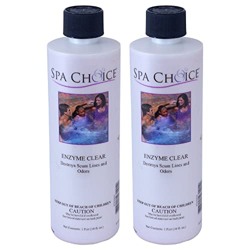 SpaChoice 1-Pint 2-Pack Premium Hot Tub Enzyme Clear, Spa Clarifier