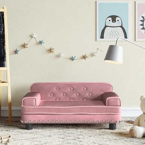 Genérico Sofá para niños de Terciopelo Rosa 70x45x30 cm,Mobiliario para bebés y niños pequeños-3196296