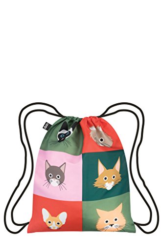 LOQI Artist Stephen Cheetham Cats Backpack rugzak, 44 cm, 10 liter, meerkleurig (multicolour)