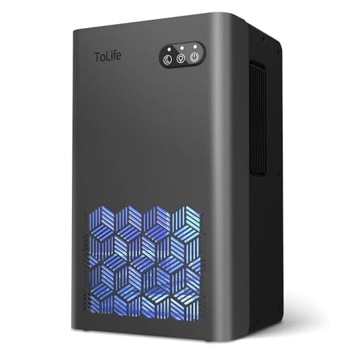 Dehumidifier, ToLife Dehumidifiers for Bedroom, 95 OZ Water Tank, (950 sq.ft) Quiet Small Dehumidifiers for Basement Home Bathroom with Auto Shut Off, 7 Colors LED Light, Grey