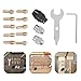 LIFKOME Drill Chuck Collet Set with Copper Shaft and Lock Nut, Includes 2 Nuts, 1 Standard Chuck, 10 Copper Collets, and 2 Wrenches for Rotary Tool Grinding and Metal Engraving Industrial