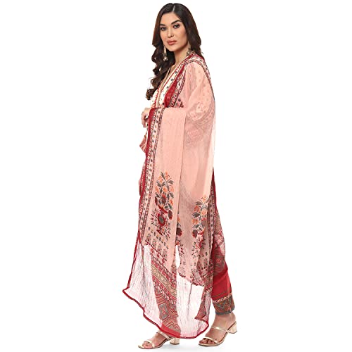 Image of BIBA Women Silk Viscose Straight Printed Suit Set