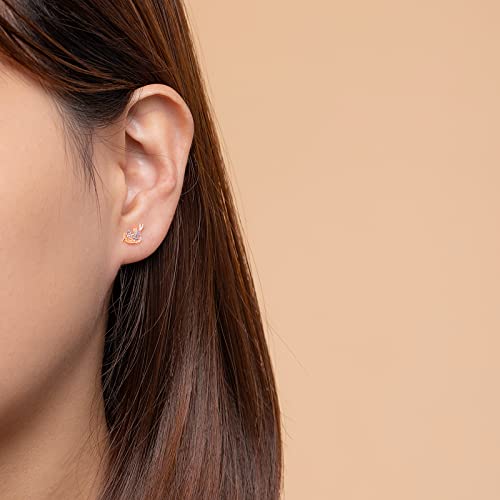 Plastic Earrings, KMEOSCH Colorful Earrings Bling Birds Plastic Stud Earrings for Sensitive Ears Hypoallergenic Earrings With Plastic Post For Women Girls Multipack4