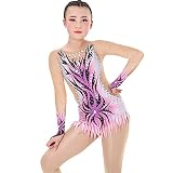 ropa para hacer gimnasia mujer 1. ★ [Perfecto para competición y práctica]- Elegimos spandex de la más alta calidad, transpirable, suave y flexible. Diseñado con las mangas de los dedos, este vestido de patinaje es perfecto para practicar y competir en cualquier momento. Mientras tanto, la falda de patinaje sobre hielo en malla tiene un toque de plenitud e incluso dobladillo para una apariencia elegante.