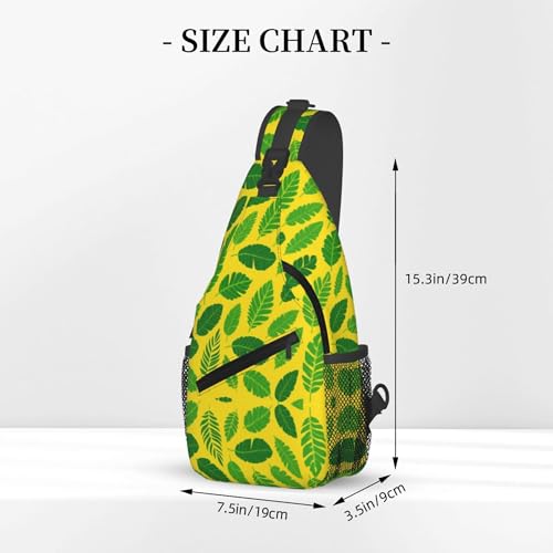 Morrales de tipo sling liviano ultraligero con estampado hoja banana miniatura 3
