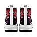 Skull High-Top Canvas Sneakers for Men Women Casual Comfortable Skateboarding Shoes, Gothic Black & Red Design,Classic Fashion Shoes