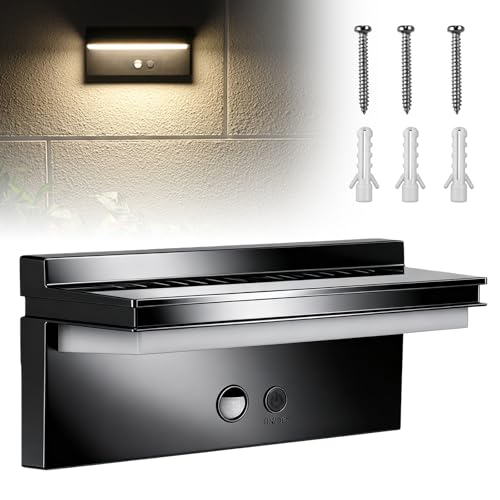 GOMETY Solarlampen für Außen mit Bewegungsmelder, LED Solar Wandleuchte Außen Warmweiß 3000K, IPX5 Wasserdicht, 4 Lichtm...