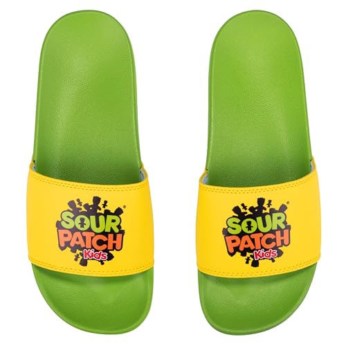 Odd Sox–Sour Patch Kids Slide Slippers–Soft Slip-On Sandals–Unisex Comfort House Slippers-Indoor/Outdoor Footwear