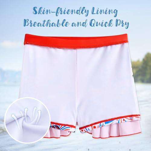 Image of Idgreatim Girls Swimsuit Rash Guard Set Long Sleeve Two Piece Bathing Suit 3-10 Years