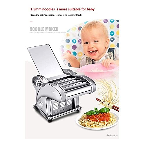 LHJCN Nudelmaschine, Nudelmaschine, Nudelmaschine, Spaghetti-Walze, elektrische Multifunktions-Wonton-Wrapper aus… – Bild 3