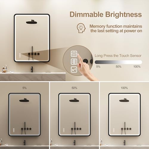 LED-Bathroom-Mirror-with-Lights-24x32-Wall-Mounted-with-Bluetooth-Speaker-Anti-Fog-3-Colors-Dimmable-Light-Waterproof-Black-Framed