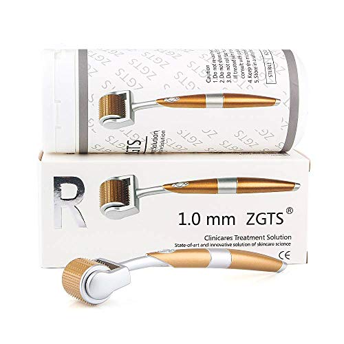 Microneedle Derma Roller Titanium for Face and Body Cosmetic Microneedling Roller for Home Use - Includes Extractor and Storage Case