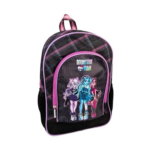 mybagstory – Zaino Monster High ragazza 37 x 26 x 12 cm – Borsa scuola per bambini con 1 scomparto con cerniera e tasca frontale – Zaino leggero per asilo