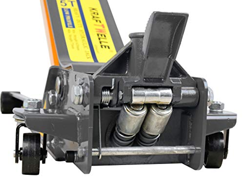 KrafTWelle 5T Profi Rangier-Wagenheber Autoheber flach blau (Einschubtiefe 75 mm, maximale Höhe 620...