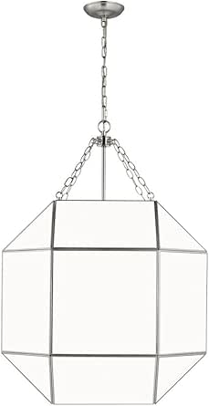 Sea Gull Lighting Morrison-4 Light Large Pendant-Brushed Nickel Finish-Incandescent Lamping Type