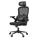 SIHOO M102C Ergonomic Mesh Office Chair, High Back Desk Chair with 3D Armrests, Up&Down Lumbar Support, Swivel Computer Task Chair with Adjustable 2D Headrest, Tilt Function Black