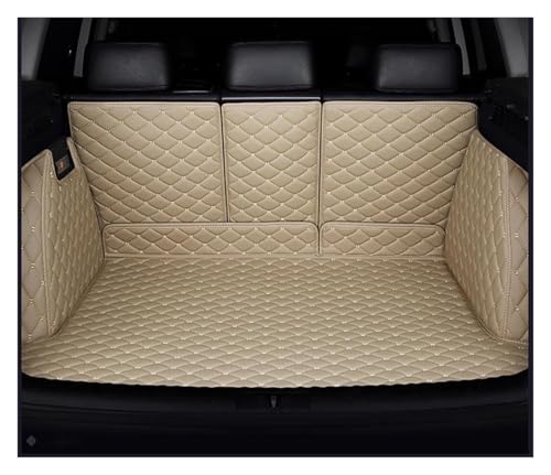 Tapis de coffre pour GLK Mercedes sur mesure en cuir beige luxe