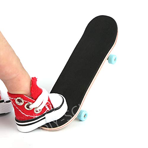 Diy-Science Mini Fingerboard Shoes, Mini Skateboard Finger Shoes For Finger Breakdance, Fingerboard, Doll Shoes, Used As Making Shoe Keychains And Tiny Sneakers (Red) #TOP5
