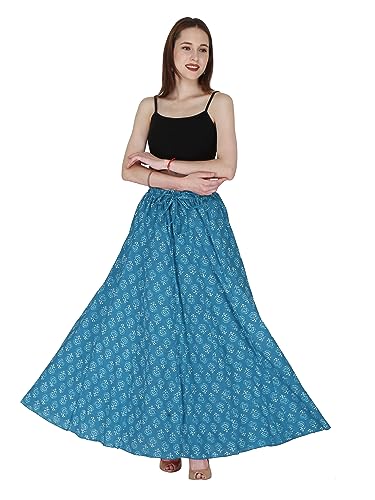 Image of Sttoffa Cotton Printed Women Wear Maxi Long Skirt 40 inch inch Full Length